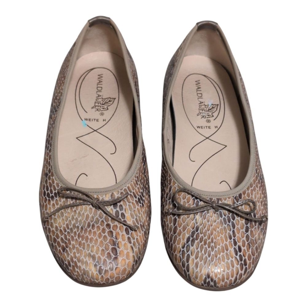 Waldlaufer Weite H Brown Tan Reptile Flats Loafera Shoes 4 UK /6 US